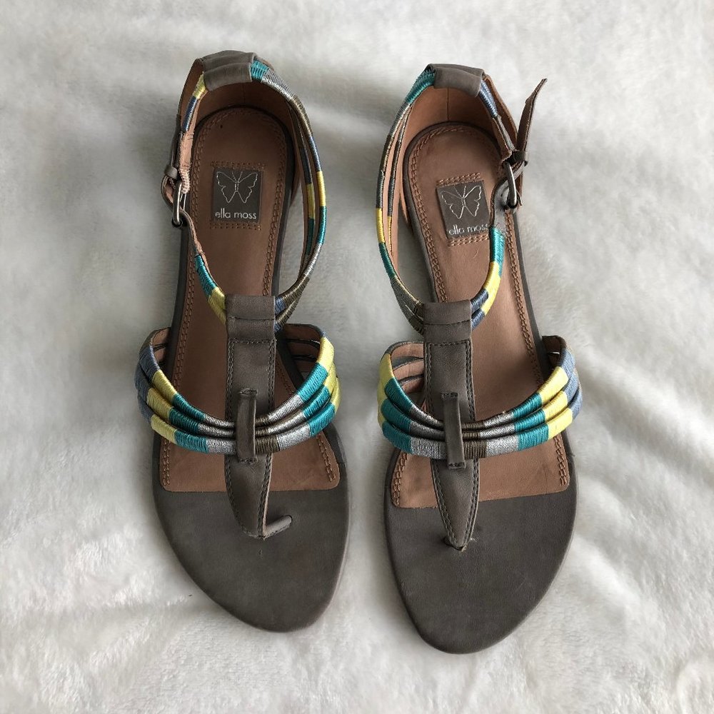 Moss Gladiator T Strap Sandals